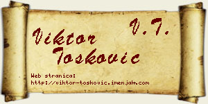 Viktor Tošković vizit kartica